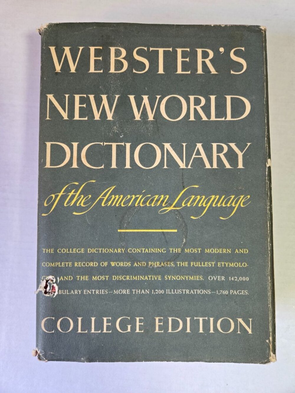 Websters New World Dictionary College Edition 1959 Hardcover